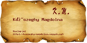 Kőszeghy Magdolna névjegykártya